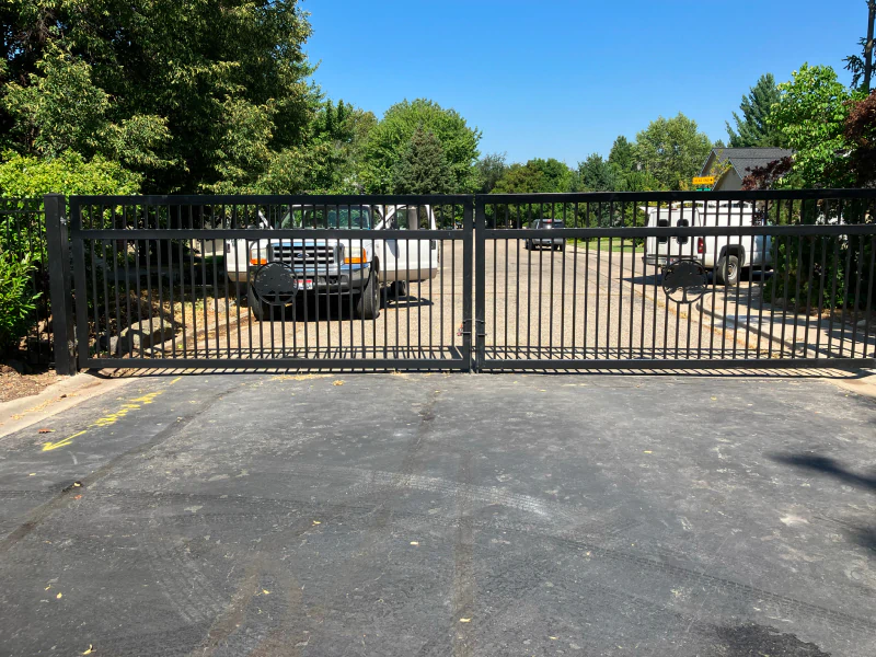 large gate of driveway